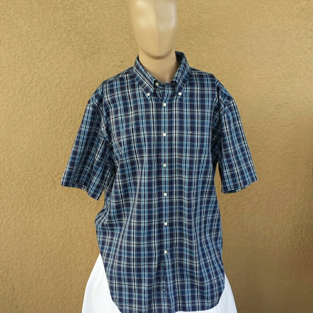 Tommy Hilfiger Men's Plaid Shirt Size XL